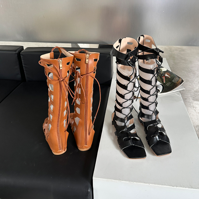 Brown Flats Long Boots Women C - Crossfit Outfit のレビューと価格
