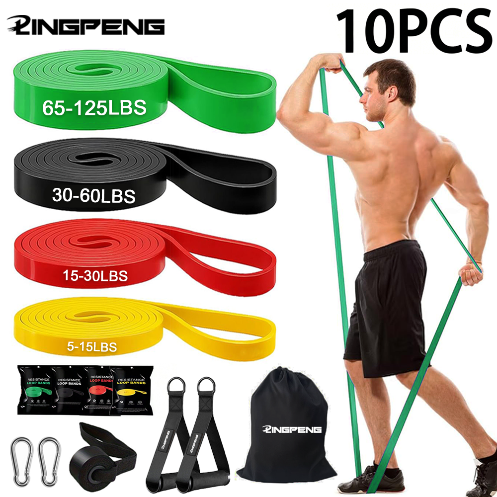 10Pcs 4-Level Resistance Bands - Pull Up Assist Band のレビューと価格