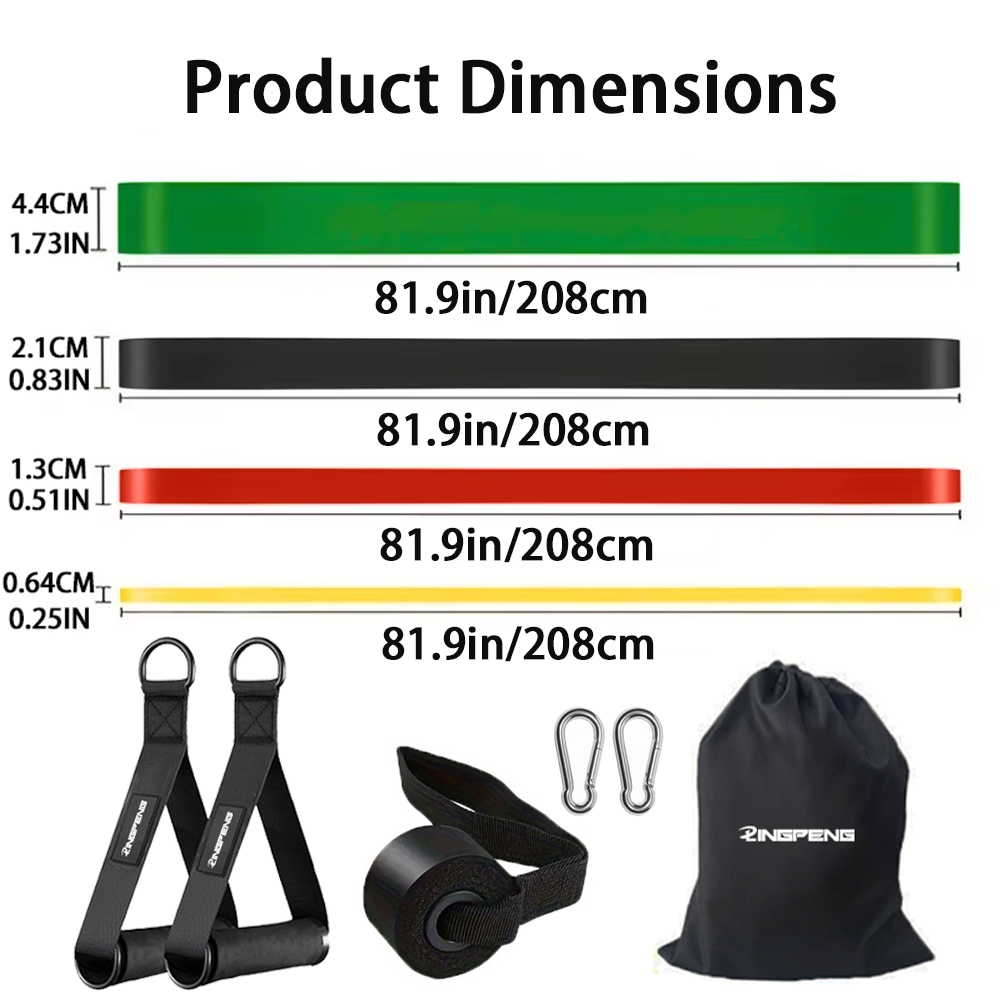 10Pcs 4-Level Resistance Bands - Pull Up Assist Band のレビューと価格