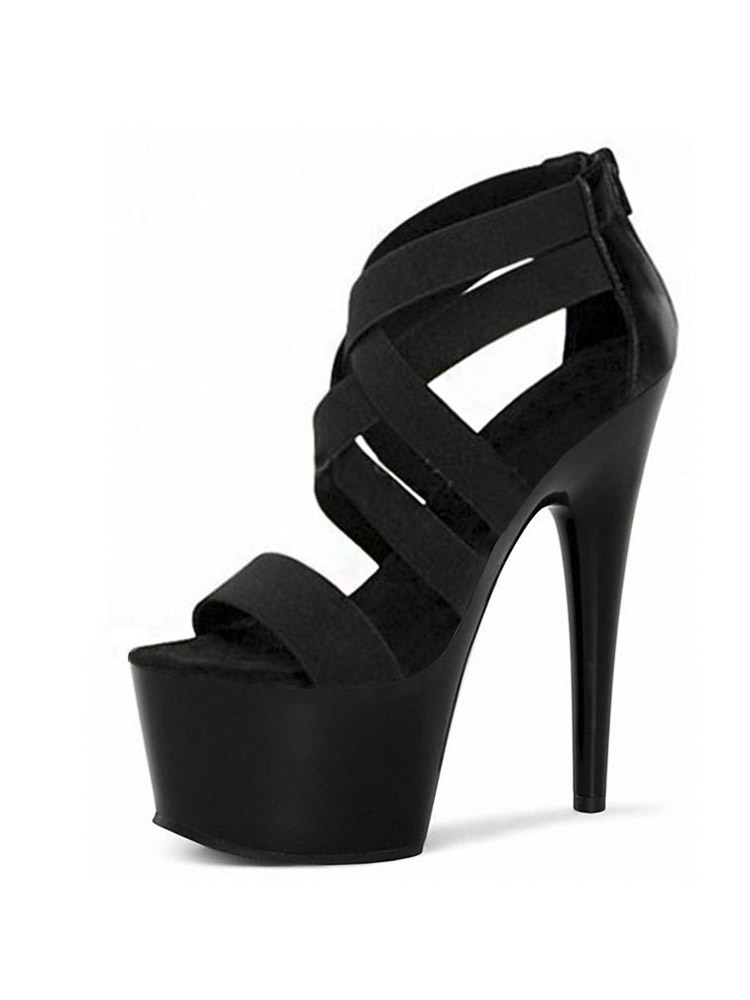 17cm Heeled Sandals Black pole - Crossfit G のレビューと価格