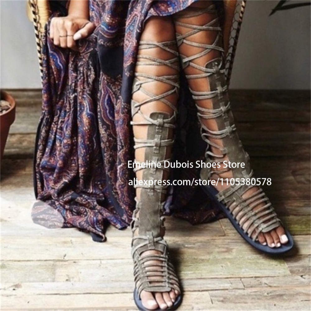 Suede Gladiator Flat Sandals K - Crossfit Outfit のレビューと価格