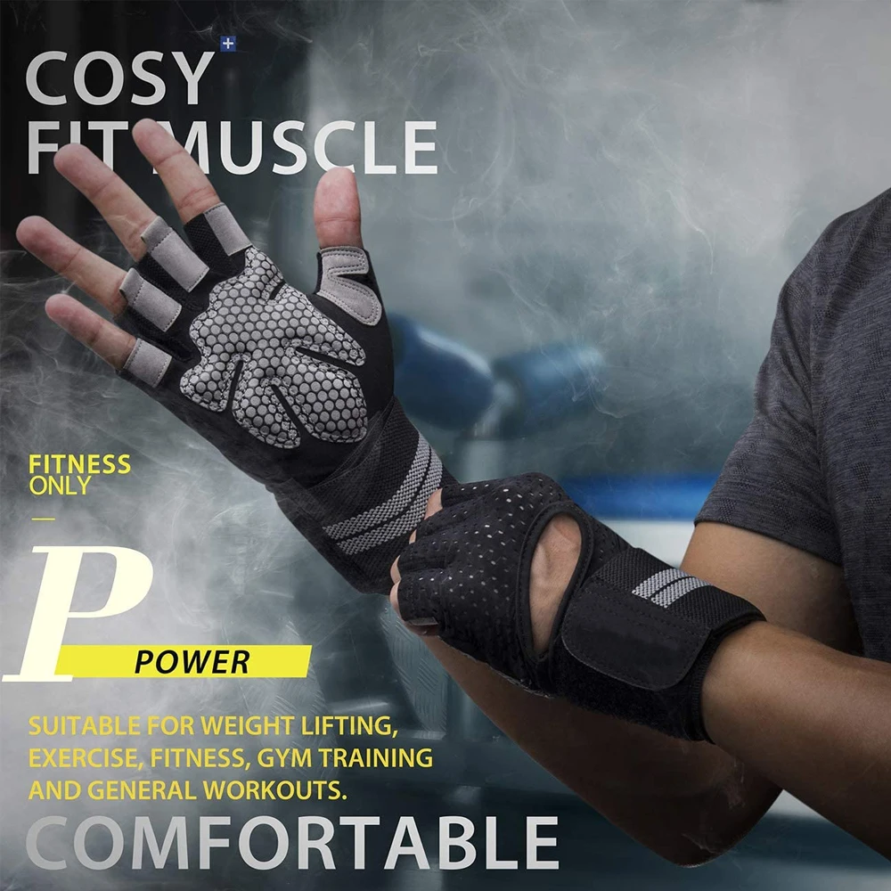 1Pair Half Finger Gym Fitness  - Crossfit G のレビューと価格